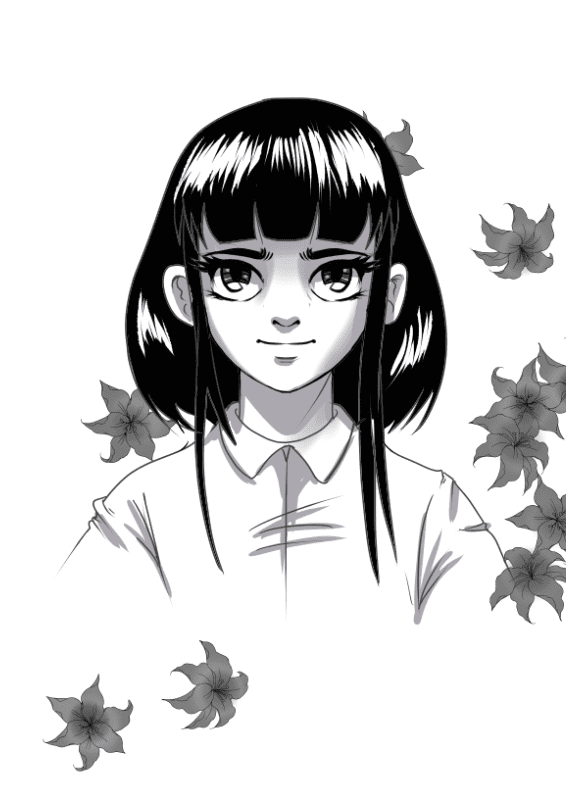 Dessiner visages mangas facilement avec une autre méthode. dessin final