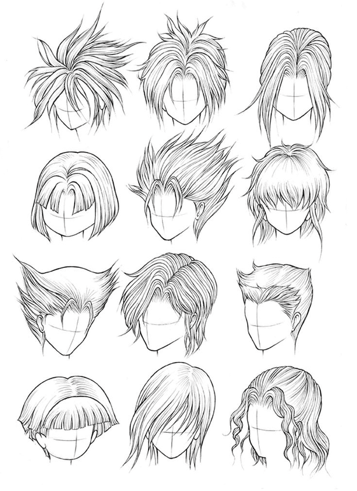 Modèle cheveux Manga